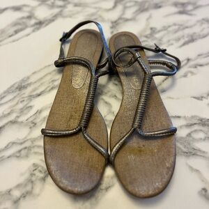 Stella Mccartney Elegant Metallic Sandals